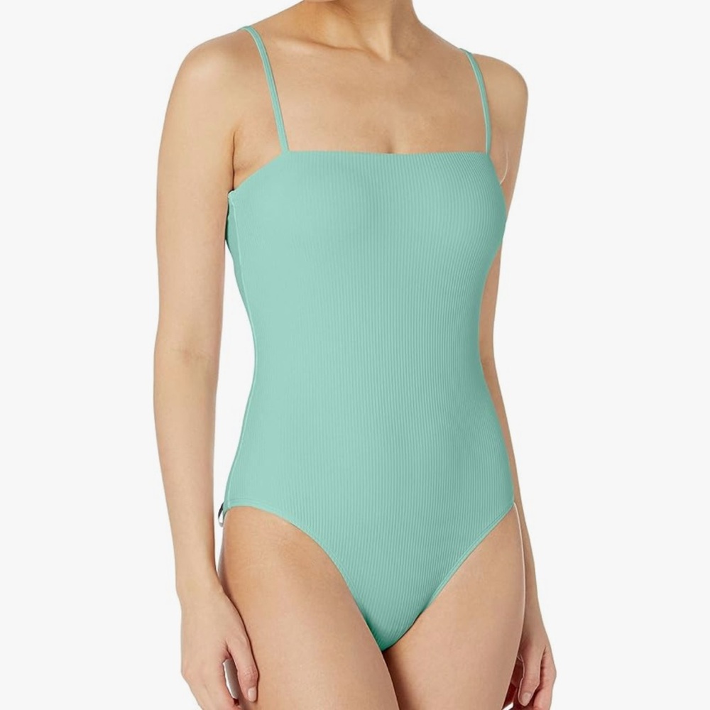 NWT Body Glove Women's Standard Gigi One-Piece Bandeau Swimsuit in seafoam color